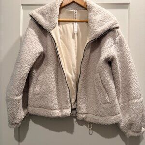 Lululemon Athletica Soft Gray Teddy Jacket